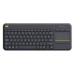 Logitech K400 Plus Ασύρματο Πληκτρολόγιο με Touchpad Αγγλικό US Black (920-007145) (LOGK400)
