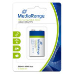 MediaRange High Capacity Rechargeable NiMH Accu E-Block|6HR61/HR22|9V  (MRBAT124) - Image 2