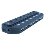 MediaRange Usb Hub 7-Port Usb 2.0 (Black) (MRCS504) - Image 2