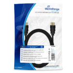 Καλώδιο MediaRange HDMI High Speed with Ethernet connection, gold-plated contacts, 10.2 Gbit/s data transfer rate, 2.0m, black (MRCS210) - Image 2