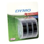 Ταινία Ετικετογράφου DYMO Stamping  (Λευκά Γράμματα σε Μαύρο Φόντο) (S0847730) (DYMOS0847730) - Image 2