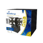 MediaRange CD Jewelcase for 4 discs 22mm Black Pack 5 (MRBOX34-4) - Image 2