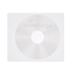 MediaRange Adhesive-backed fleece Sleeves for 1 disc White/semi-clear, Pack 50  (MRBOX69-50) - Image 2