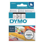 Ταινία Ετικετογράφου DYMO Standard 43610 6 mm x 7 m (Μαύρα Γράμματα σε Διάφανο Φόντο) (S0720770) (DYMO43610) - Image 2