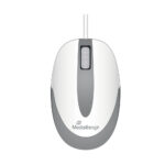 MediaRange Optical Mouse Corded 3-Button Compact-sized (White/Grey, Wired) (MROS214) - Image 2