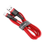 Baseus Lightning Cafule Cable 2.4A 1m Red + Red (CALKLF-B09) (BASCALKLF-B09) - Image 2