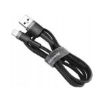 Baseus Lightning Cafule Cable 2.4A 1m Gray + Black (CALKLF-BG1) (BASCALKLF-BG1) - Image 2