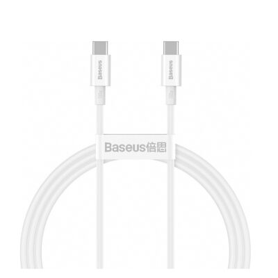 Baseus Type-C - Type-C Superior cable Quick Charge / Power Delivery / FCP 100W 5A 20V 1m white (CATYS-B02) (BASCATYS-B02)