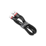 Baseus Lightning Cafule Cable 2.4A 1m Red + Black (CALKLF-B19) (BASCALKLF-B19) - Image 2