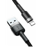 Baseus Cafule Braided USB to Lightning Cable Μαύρο 2m (CALKLF-CG1) (BASCALKLF-CG1) - Image 2