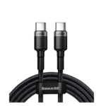 Baseus Cafule Braided USB 2.0 Cable USB-C male - USB-C male Γκρι 2m (CATKLF-ALG1) (BASCATKLF-ALG1) - Image 2