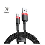 Baseus Cafule Braided USB 2.0 Cable USB-C male - USB-A male Black/Red 3m (CATKLF-U91) (BASCATKLF-U91) - Image 2