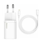 Baseus Φορτιστής με Θύρα USB-C και Καλώδιο Lightning 20W Power Delivery Λευκός (Super Si 1C) (TZCCSUP-B02) (BASTZCCSUP-B02) - Image 2