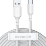 Baseus Simple Wisdom Regular USB 2.0 Cable USB-C male - USB-A male Λευκό 1.5m (TZCATZJ-02) (BASTZCATZJ-02) - Image 2