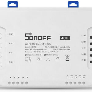 Sonoff 4CH R3 Smart Ενδιάμεσος Διακόπτης Wi-Fi σε Λευκό Χρώμα (M0802010003) (SONM0802010003)