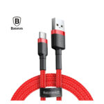 Baseus Cafule Braided USB 2.0 Cable USB-C male - USB-A male Κόκκινο 3m (CATKLF-U09) (BASCATKLFU09) - Image 2