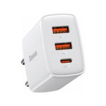 Baseus Φορτιστής Χωρίς Καλώδιο με 2 Θύρες USB-A και Θύρα USB-C 30W Power Delivery Λευκός (Compact 2U+C) (CCXJ-E02) (BASCCXJE02) - Image 2