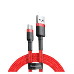 Baseus Cafule Braided USB 2.0 Cable USB-C male - USB-A male Κόκκινο 0.5m (CATKLF-A09) (BASCATKLF-A09) - Image 2