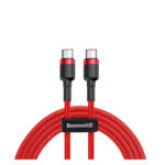 Baseus Cafule Braided USB 2.0 Cable USB-C male - USB-C male Κόκκινο 1m (CATKLF-G09) (BASCATKLFG09) - Image 2