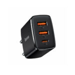 Baseus Φορτιστής Χωρίς Καλώδιο με 2 Θύρες USB-A και Θύρα USB-C 30W Power Delivery Μαύρος (Compact 2U+C) (CCXJ-E01) (BASCCXJE01) - Image 2