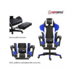 Herzberg Gaming Chair Blue (8083BLUE) (HEZ8083BLUE) - Image 2