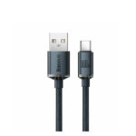 Baseus Crystal Shine Braided USB 2.0 Cable USB-C male - USB-A male Μαύρο 2m (CAJY000501) (BASCAJY000501) - Image 2