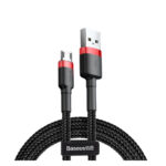 Baseus Cafule Braided USB 2.0 to micro USB Cable Μαύρο 1m (CAMKLF-B91) (BASCAMKLFB91) - Image 2