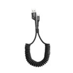 Baseus Fish Eye Spiral USB 2.0 Cable USB-C male - USB-A male Μαύρο 1m (CATSR-01) (BASCATSR01) - Image 2