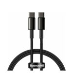 Baseus Braided USB 2.0 Cable USB-C male - USB-C male Μαύρο 2m (CATWJ-A01) (BASCATWJA01) - Image 2