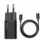 Baseus Φορτιστής με Θύρα USB-C και Καλώδιο USB-C 25W Μαύρος (Super Si) (TZCCSUP-L01) (BASTZCCSUPL01) - Image 2