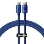 Baseus Crystal Shine Braided USB 2.0 Cable USB-C male - USB-C male Μπλε 1.2m (CAJY000603) (BASCAJY000603) - Image 2
