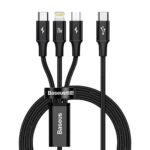 Baseus Rapid Series 3-in-1 cable USB-C For M+L+T 20W 1.5m Black (CAMLT-SC01) (BASCAMLT-SC01) - Image 2
