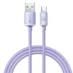 Baseus Crystal Shine Braided USB 2.0 Cable USB-C male - USB-A male Μωβ 1.2m (CAJY000405) (BASCAJY000405) - Image 2