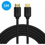 Baseus  2x HDMI 2.0 4K 30Hz Cable, 3D, HDR, 18Gbps, 5m Black (CAKGQ-D01) (BASCAKGQ-D01) - Image 2