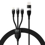 Baseus Flash Series II Braided USB to micro USB / Type-C / Lightning Cable Μαύρο 1.2m (CASS030101) (BASCASS030101) - Image 2