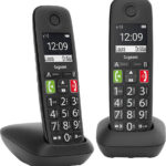 Gigaset E290 Duo Ασύρματο Τηλέφωνο Set για Ηλικιωμένους με Aνοιχτή Aκρόαση (GGSE290DUO-BK) - Image 2