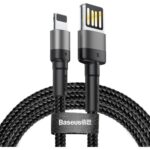 Baseus Cafule Braided USB to Lightning Cable Γκρι 1m  (CALKLF-GG1) (BASCALKLF-GG1) - Image 2