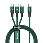 Baseus Rapid Series Braided USB to micro USB / Type-C / Lightning Cable 3A Πράσινο 1.5m  (CAMLT-SC06) (BASCAMLT-SC06) - Image 2