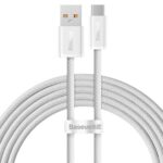 Baseus Dynamic Braided USB 2.0 Cable USB-C male - USB-A male 100W White 2m (CALD000702) (BASCALD000702) - Image 2
