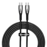 Baseus USB-C Cable For USB-C Glimmer Series, 100w, 2m Black (CADH000801) (BASCADH000801) - Image 2
