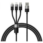 Baseus Quick Charge USB to M+L+C  StarSpeed 3.5A 0,6m (Black) (P10319900111-00) (BASP10319900111-00) - Image 2