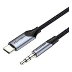 VENTION Type-C Male to 3.5mm Male Cable 1.5M Gray Aluminum Alloy Type (BGKHG) (VENBGKHG) - Image 2