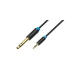 VENTION 3.5mm Male to 6.5mm Male Audio Cable 2M Black (BABBH) (VENBABBH) - Image 2