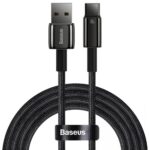 Baseus Tungsten Gold Cable USB to USB-C, 100W, 1m (black) (CAWJ000001) (BASCAWJ000001) - Image 2