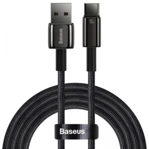 Baseus Tungsten Gold Cable USB to USB-C, 100W, 1m (black) (CAWJ000001) (BASCAWJ000001)