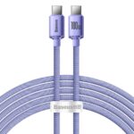 Baseus Crystal Shine cable USB-C to USB-C, 100W, 2m (purple) (CAJY000705) (BASCAJY000705) - Image 2