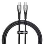 Baseus USB-C cable for USB-C Glimmer Series, 100W, 1m (Black) (CADH000701) (BASCADH000701) - Image 2
