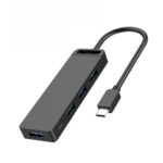 VENTION Type-C to 4-Port USB 3.0 Hub with Power Supply Black 1M ABS Type (TGKBF) (VENTGKBF) - Image 2