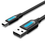 VENTION USB 2.0 A Male to Mini-B Male Cable 0.5M Black PVC Type (COMBD) (VENCOMBD) - Image 2