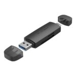 VENTION 2 in 1 USB 3.0 A / Type-C Card Reader (SD+TF) Black Dual Drive Letter (CLKB0) (VENCLKB0) - Image 2